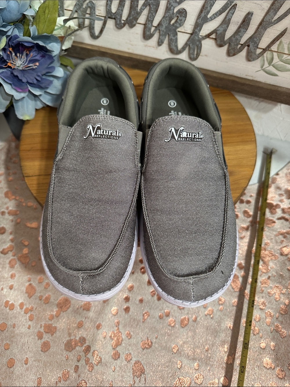 Natural Reflections Slip-On Sneakers in Gray